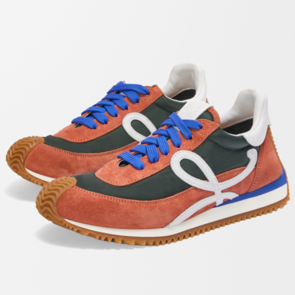 LOEWE - Flow Runner 2.0 in Khaki/White Nylon & Suede US9 - MSRP $890 NWT - Picture 2 of 4